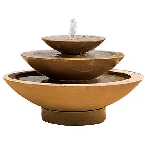 26" Cascade Fountain - Travertine - Campania International - Brown