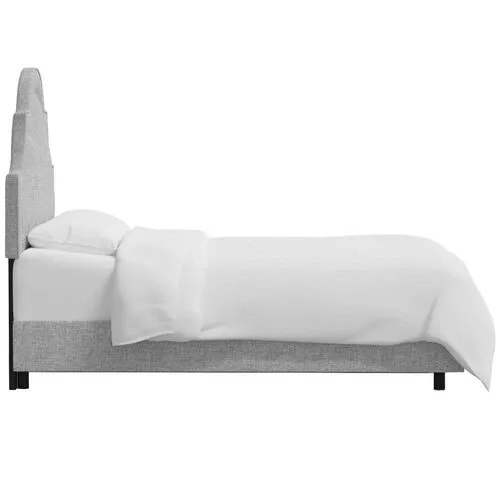 Kennedy Arched Bed - Textured Linen - Gray