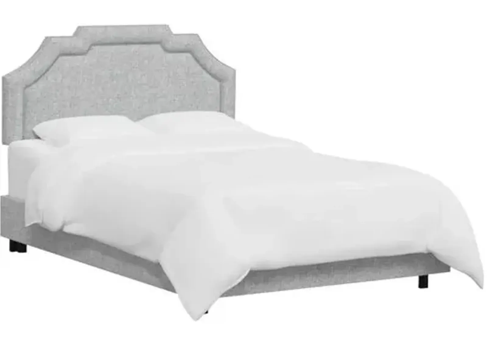 Lola Bed - Textured Linen - Gray