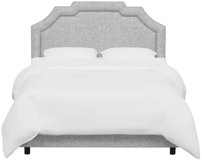 Lola Bed - Textured Linen - Gray