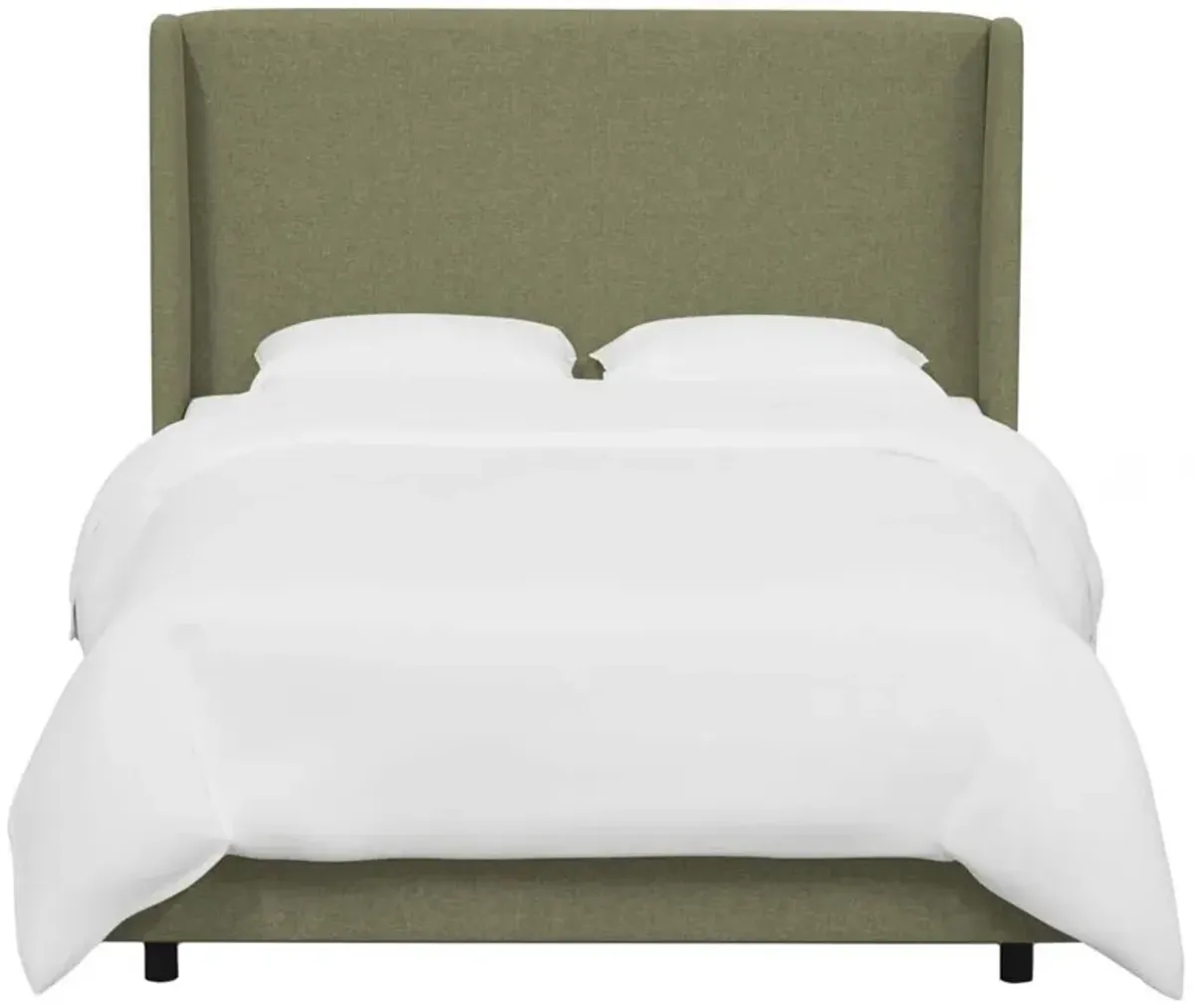 Kelly Wingback Bed, Textured Linen