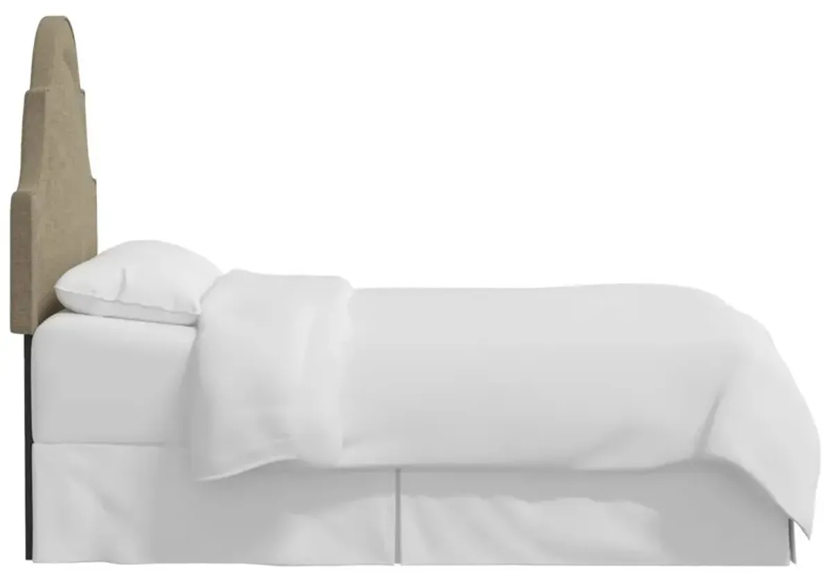 Kennedy Arched Headboard, Textured Linen