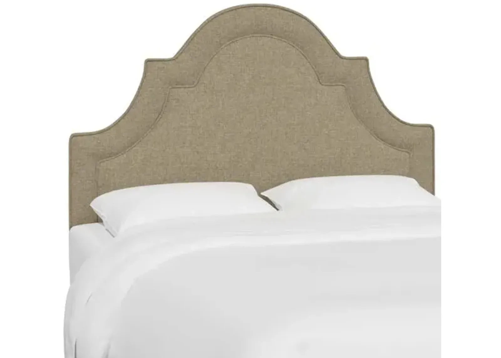 Kennedy Arched Headboard - Textured Linen