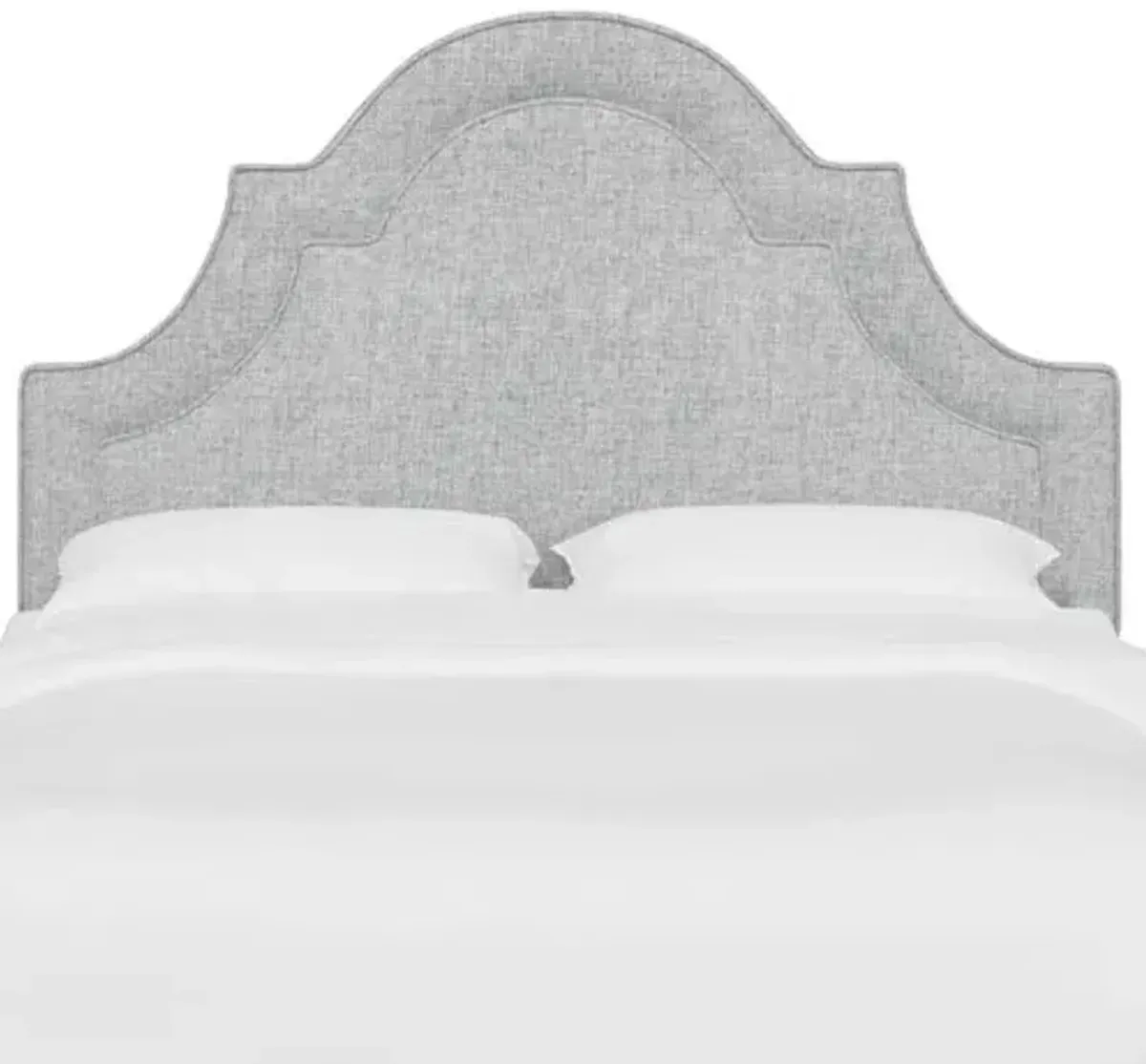 Kennedy Arched Headboard - Textured Linen - Gray