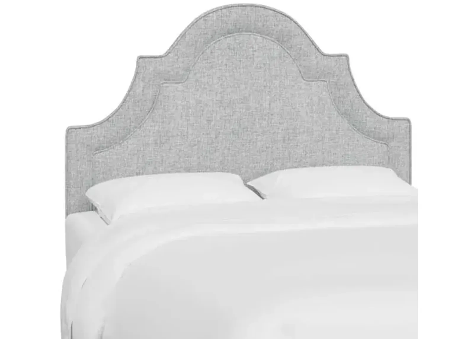 Kennedy Arched Headboard - Textured Linen - Gray