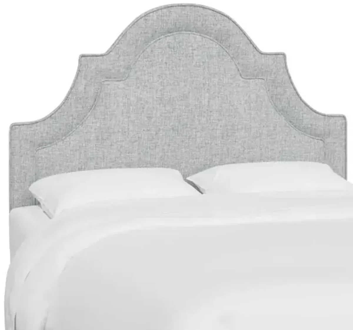 Kennedy Arched Headboard - Textured Linen - Gray