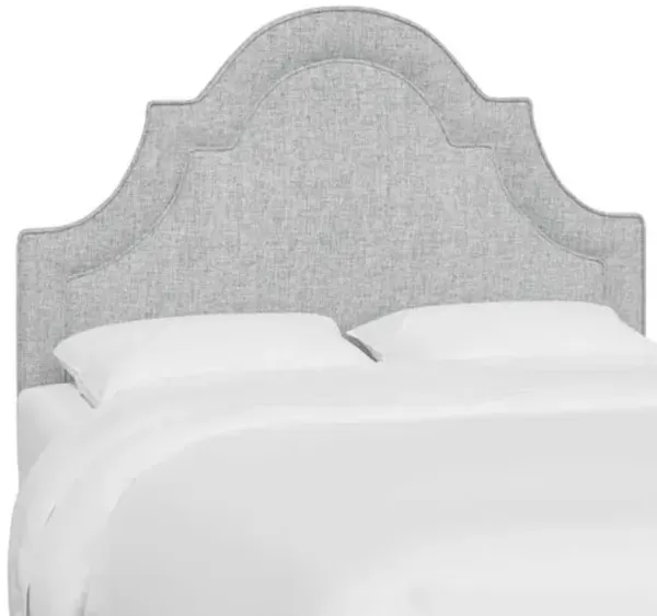 Kennedy Arched Headboard - Textured Linen - Gray