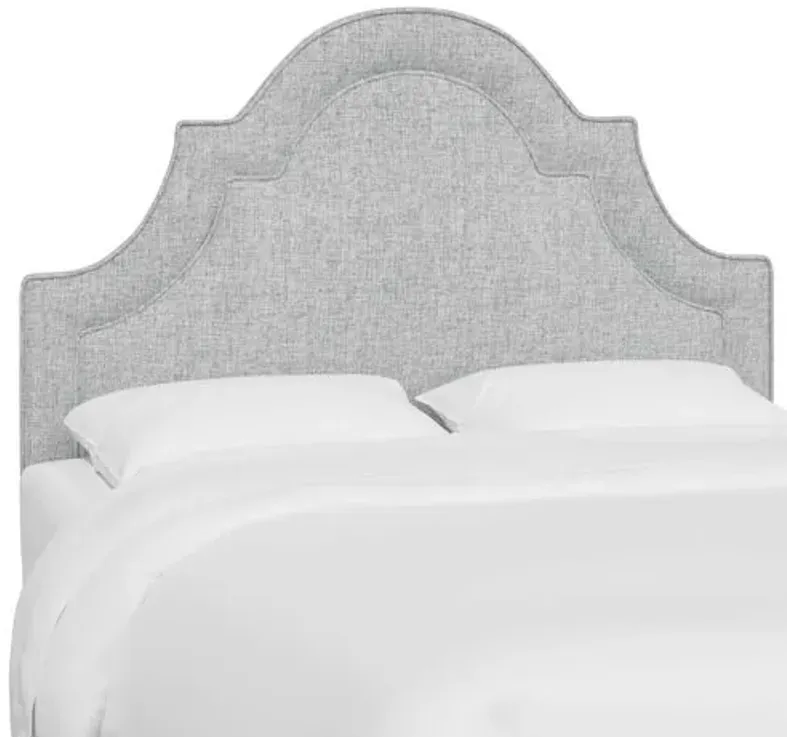 Kelly Arched Headboard - Textured Linen - Gray