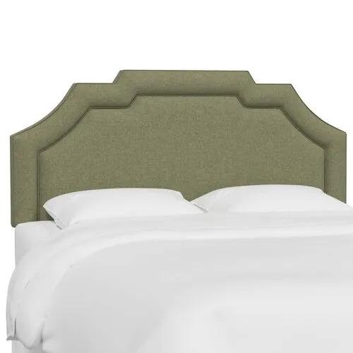 Lola Headboard - Textured Linen - Green