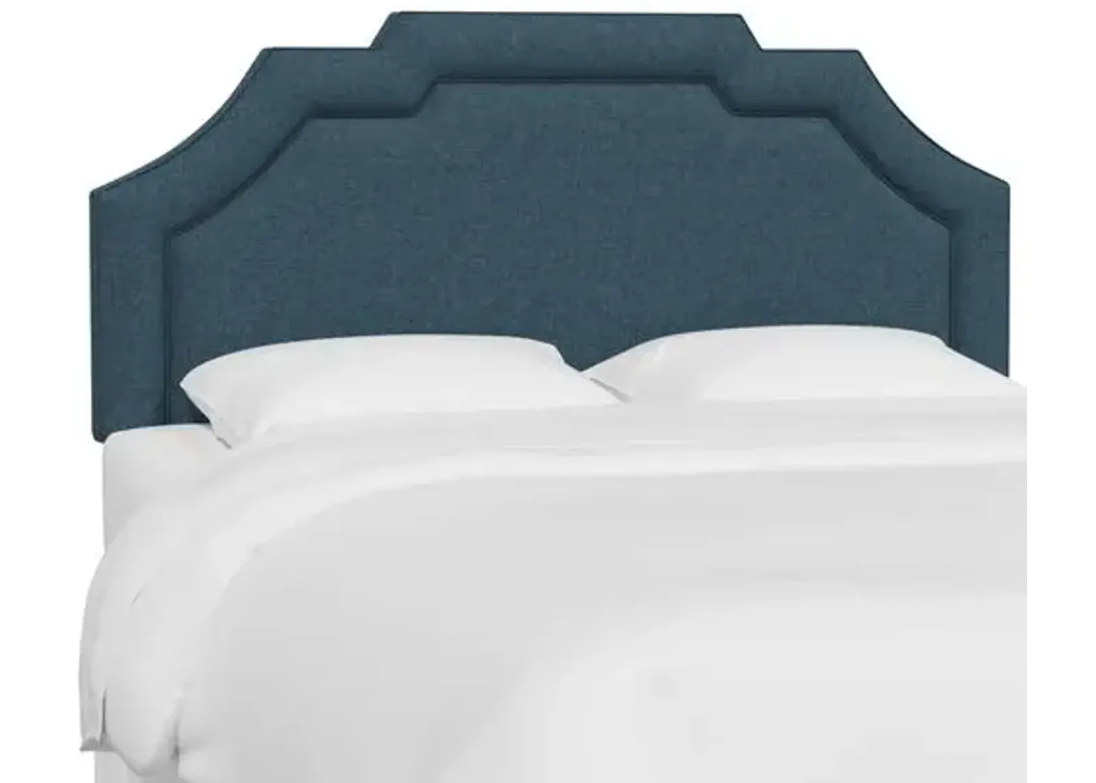 Lola Headboard - Textured Linen - Blue