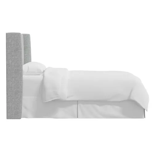 Kelly Wingback Headboard - Textured Linen - Gray