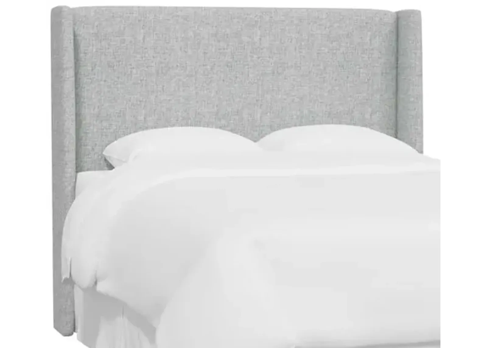 Kelly Wingback Headboard - Textured Linen - Gray