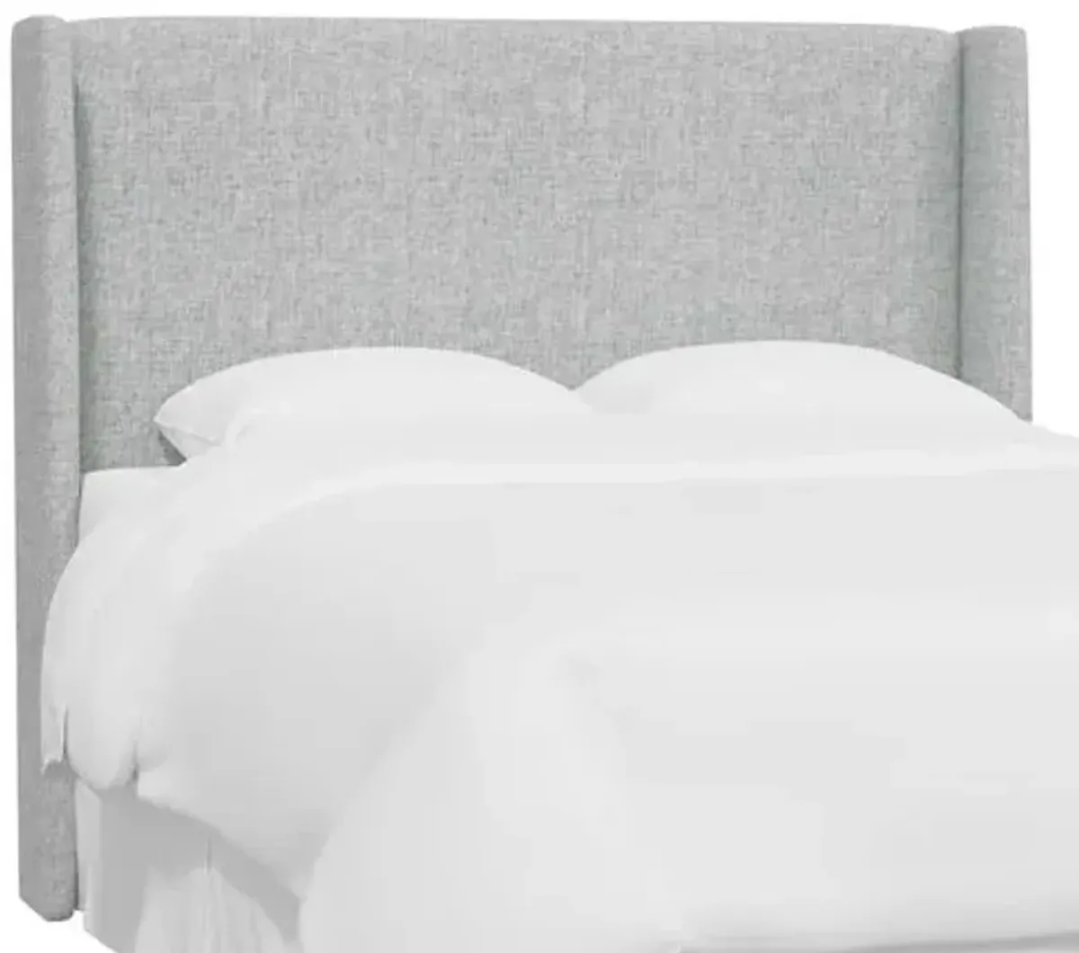 Kelly Wingback Headboard - Textured Linen - Gray