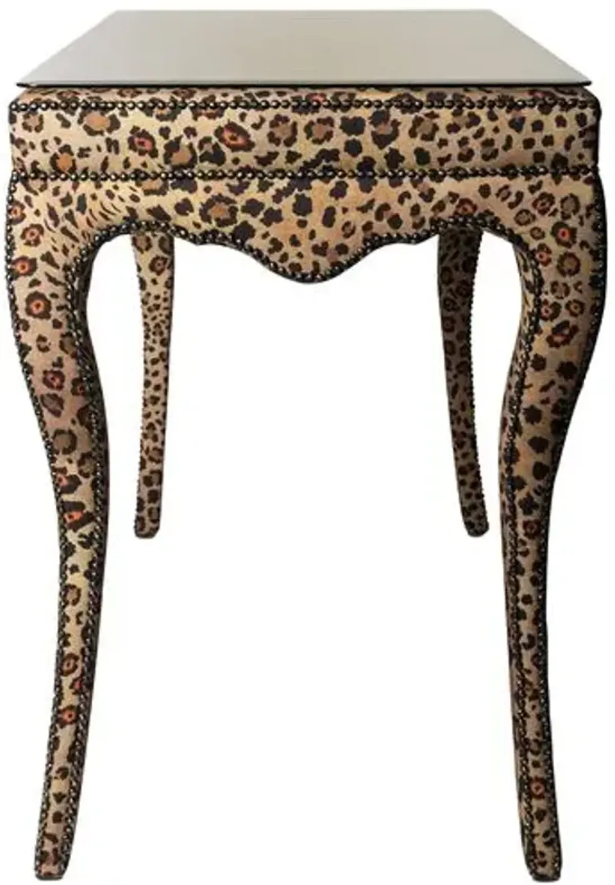 Nyala Console Table - Safari Spot Gold Linen - Ngala Trading Co.