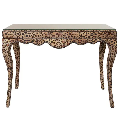 Nyala Console Table - Safari Spot Gold - Ngala Trading Co.