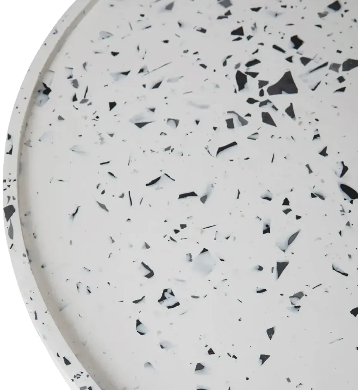 Fluted Side Table, Terrazzo