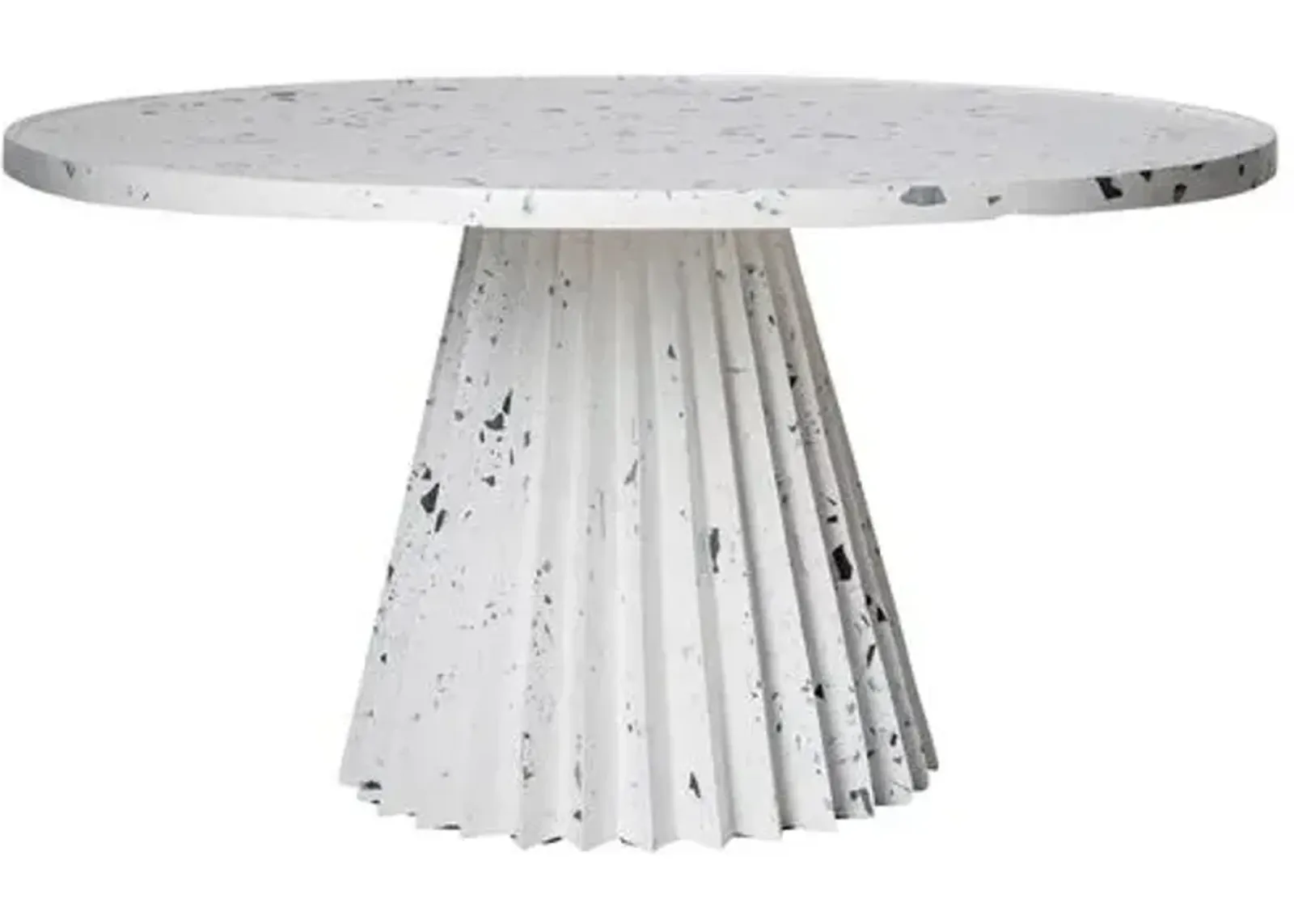 Fluted Coffee Table - Terrazzo - Ngala Trading Co. - White