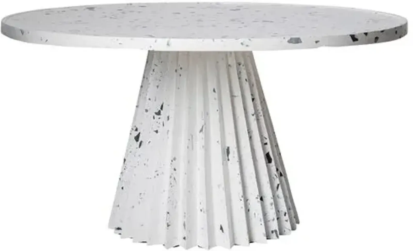 Fluted Coffee Table - Terrazzo - Ngala Trading Co. - White