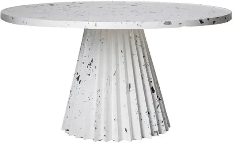 Fluted Coffee Table - Terrazzo - Ngala Trading Co. - White