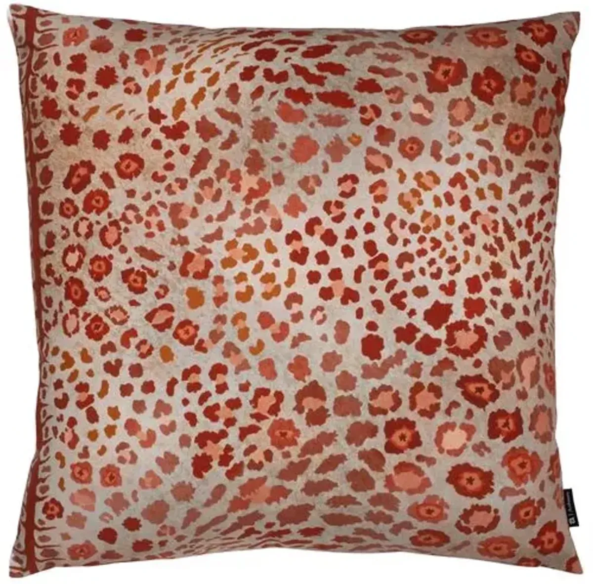 Safari Spot 20"Cotton Pillow - Coral - Ngala Trading Co.