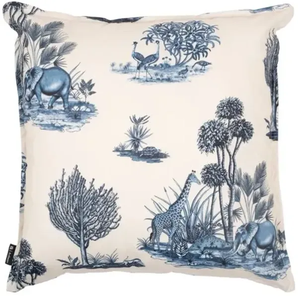Thanda Toile 20" Indoor/Outdoor Pillow - Ngala Trading Co.
