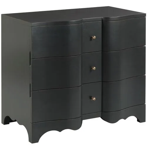 Cumberbund Bedroom Chest - Black