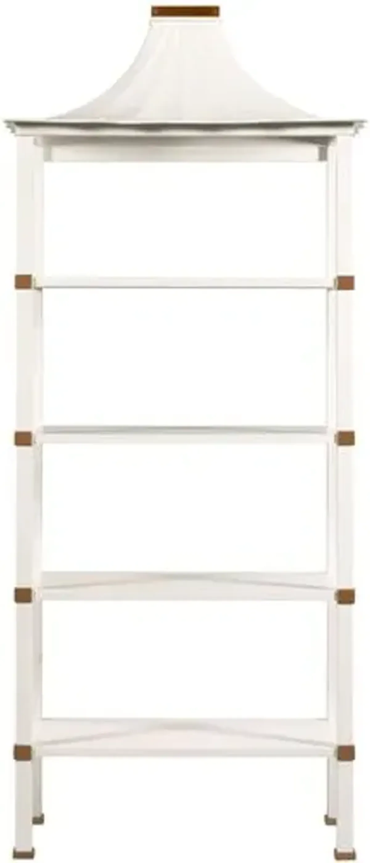 Mindy Etagere - White Dove/Gold