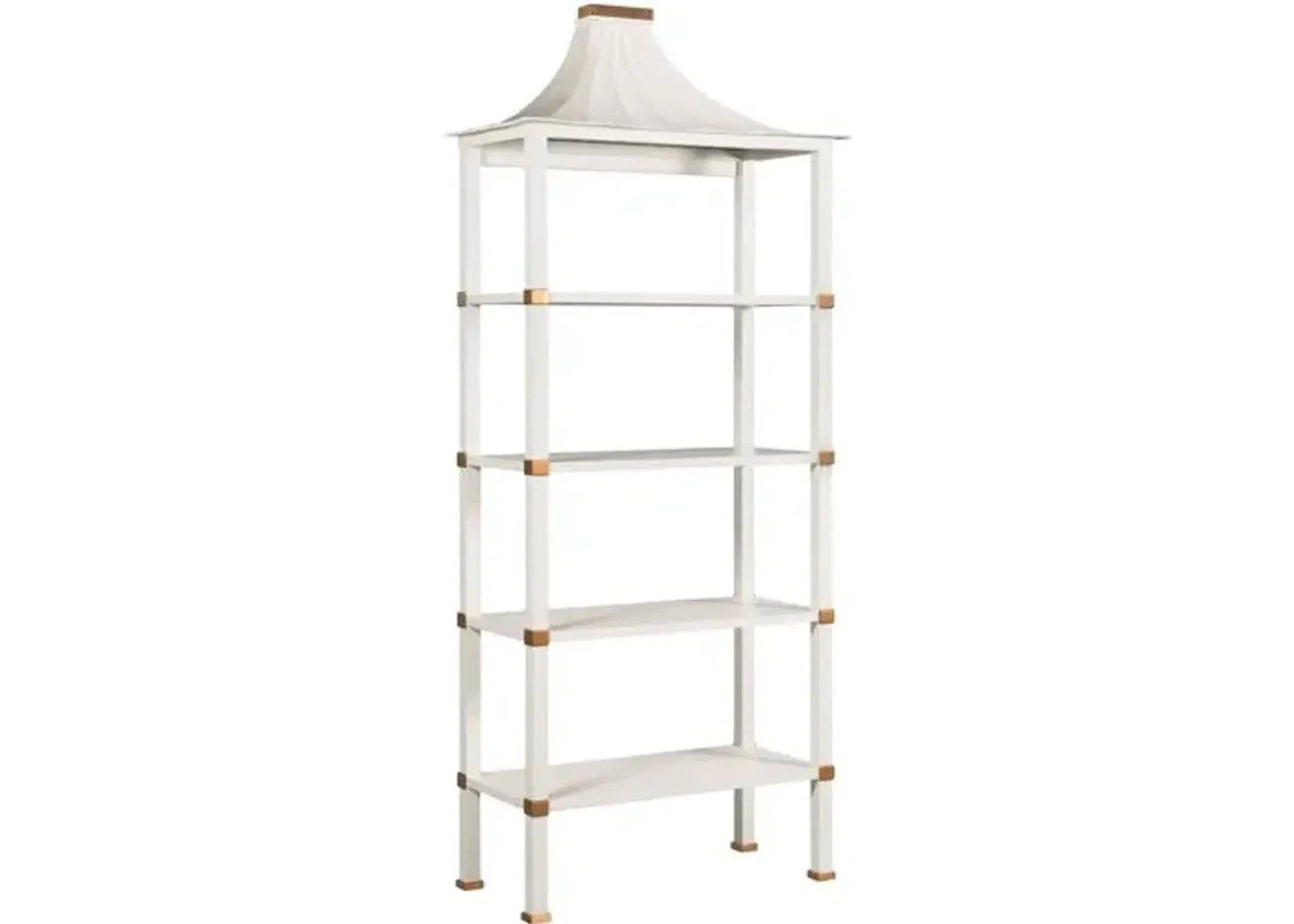 Mindy Etagere - White Dove/Gold