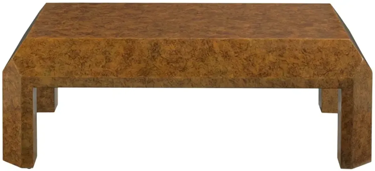 Facet Cocktail Table, Faux Tortoise