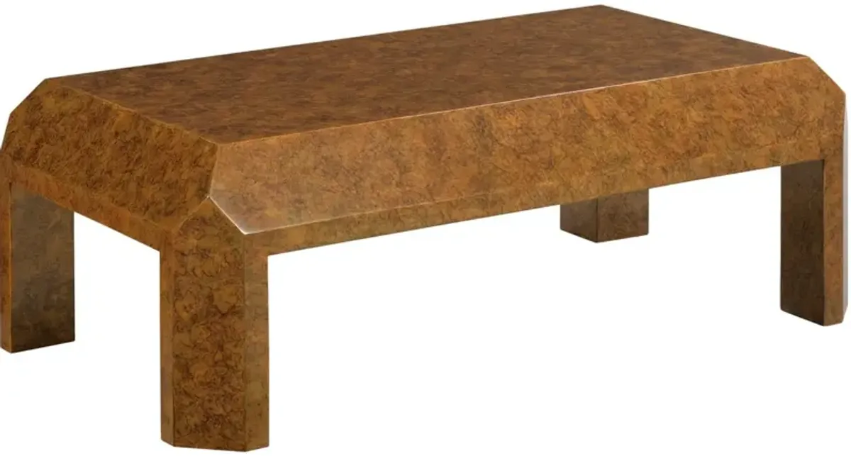 Facet Cocktail Table, Faux Tortoise