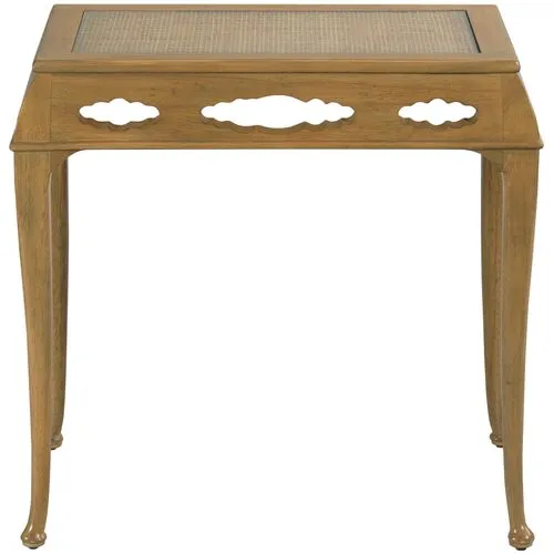 Cumulus Cane End Table - Almond - Brown