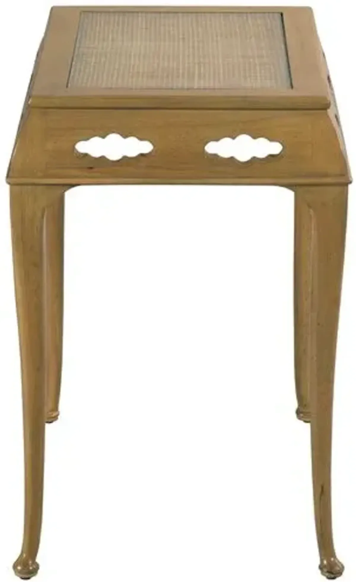 Cumulus Cane End Table - Almond - Brown