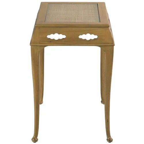 Cumulus Cane End Table - Almond - Brown