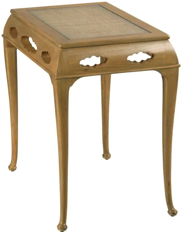 Cumulus Cane End Table, Almond