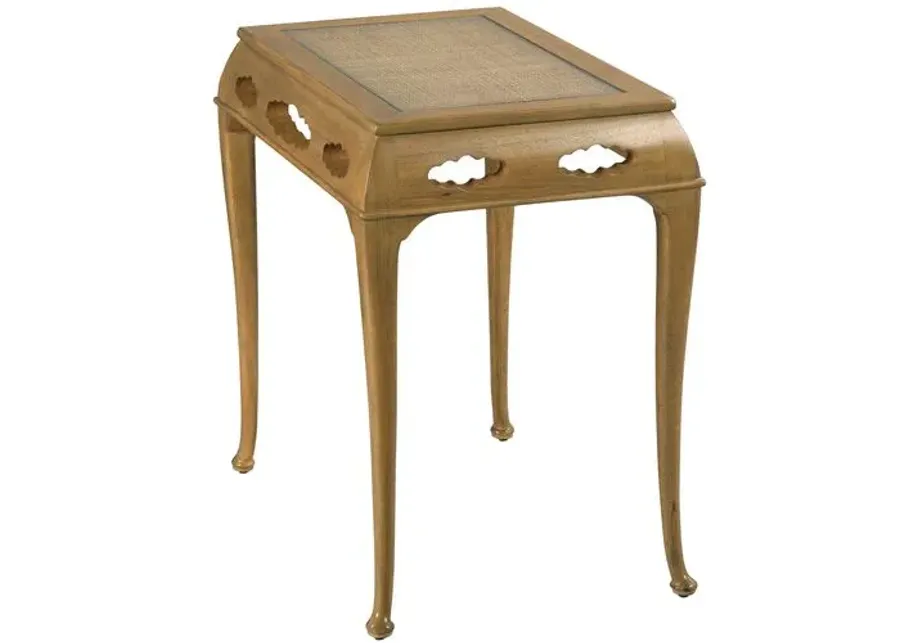 Cumulus Cane End Table - Almond - Brown