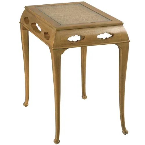 Cumulus Cane End Table - Almond - Brown