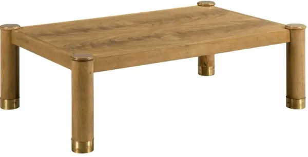 Karla Cocktail Table, Almond/Brass