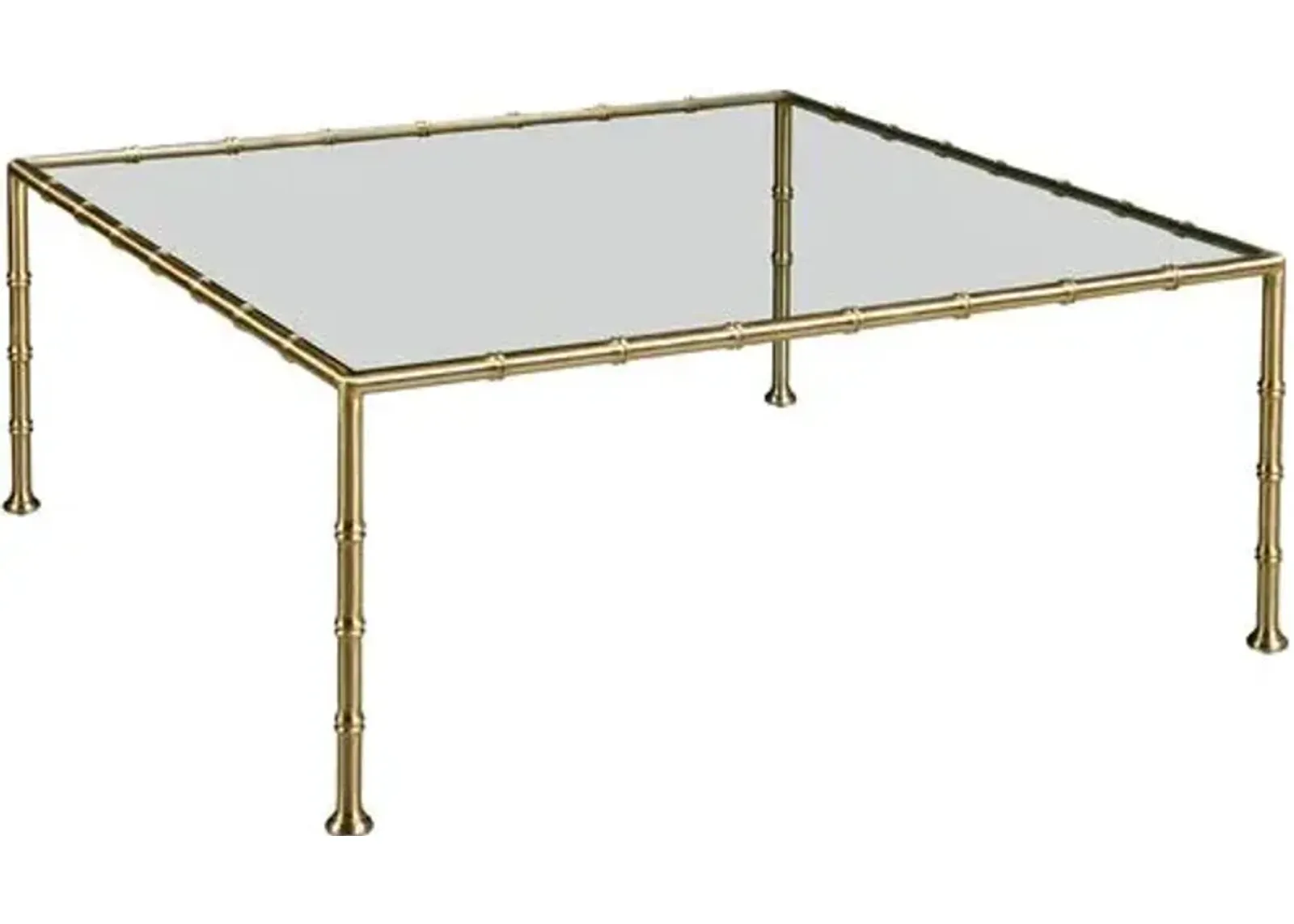 Lacoste Bamboo Coffee Table - Brass - Brown