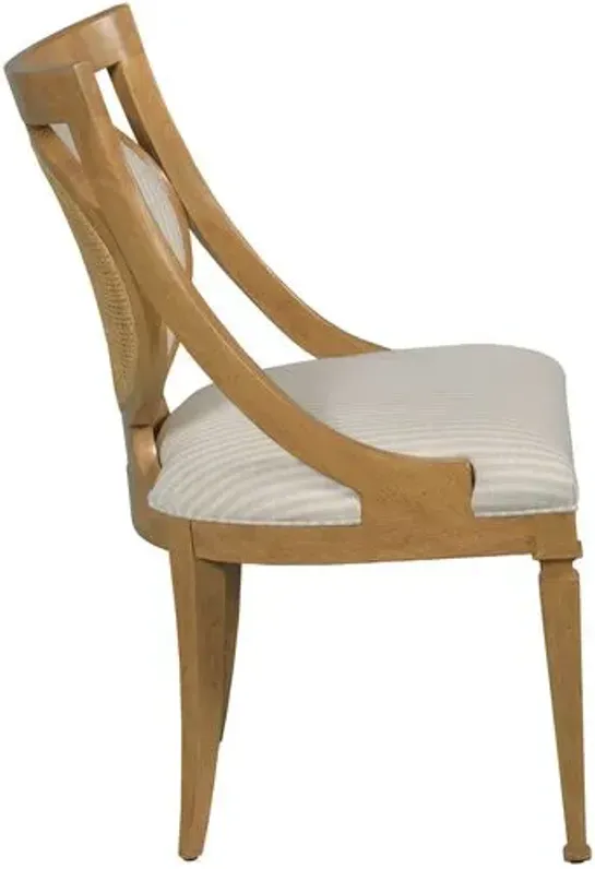 Stephen Chair - Almond/Ivory Stripe - Brown