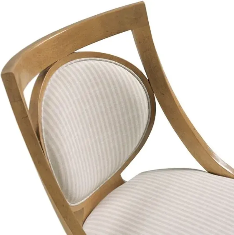 Stephen Chair - Almond/Ivory Stripe - Brown