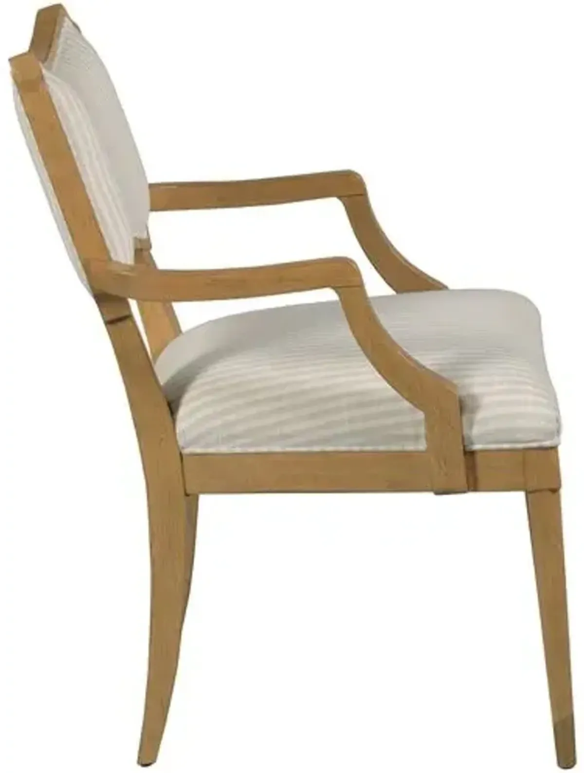 Powers Armchair - Almond/Ivory Stripe - Brown