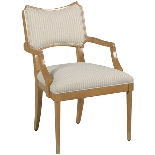 Powers Armchair - Almond/Ivory Stripe - Brown