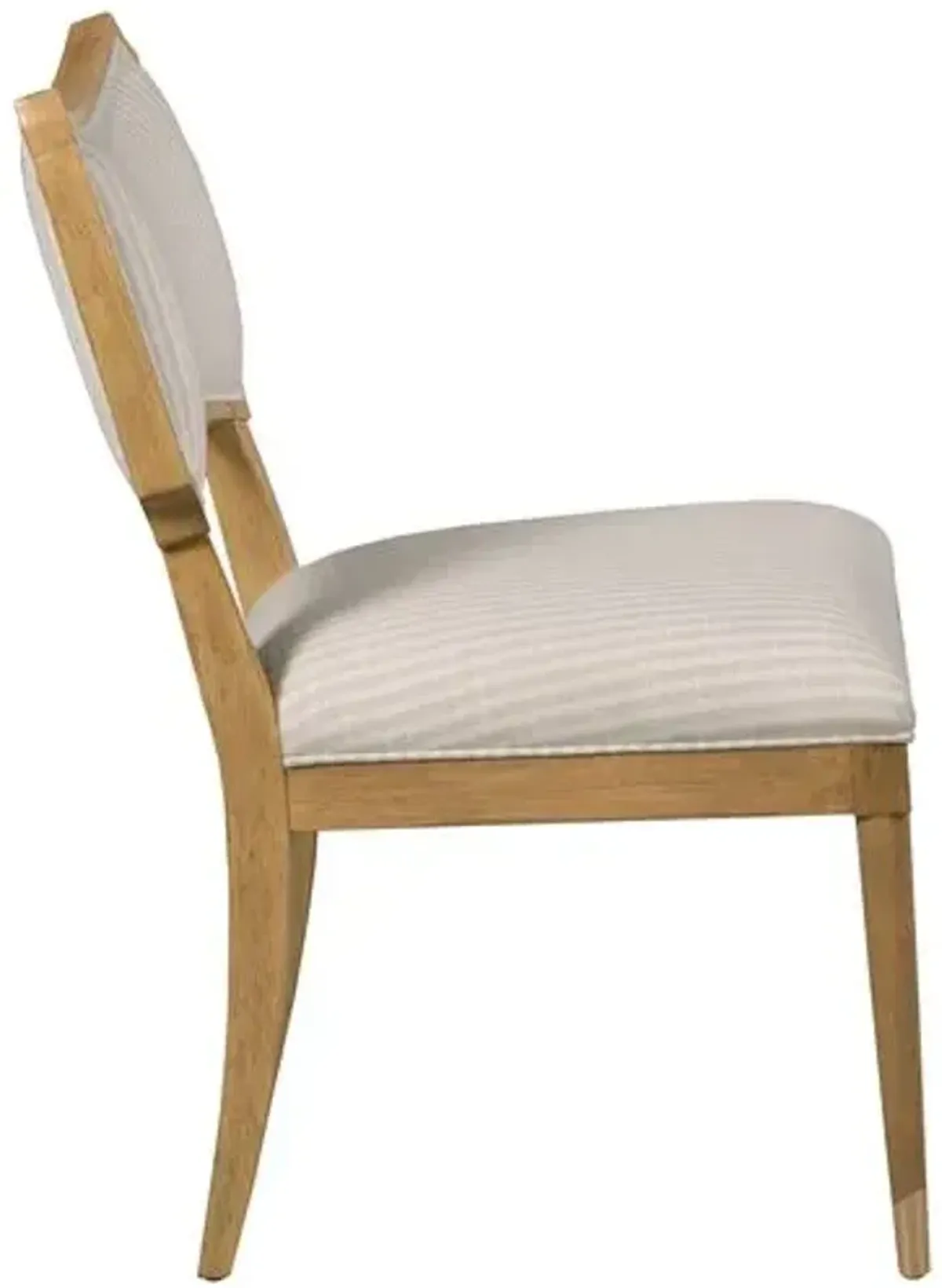 Powers Side Chair - Almond/Ivory Stripe - Brown