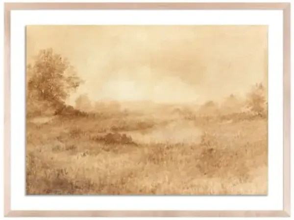 Aileen Fitzgerald - Serene III Painting - Brown