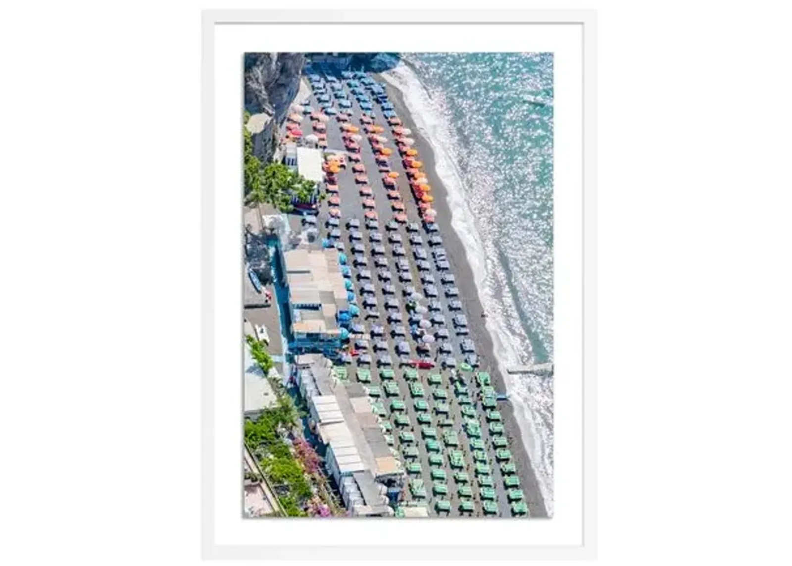 Richard Silver - Amalfi Coast Umbrellas - White