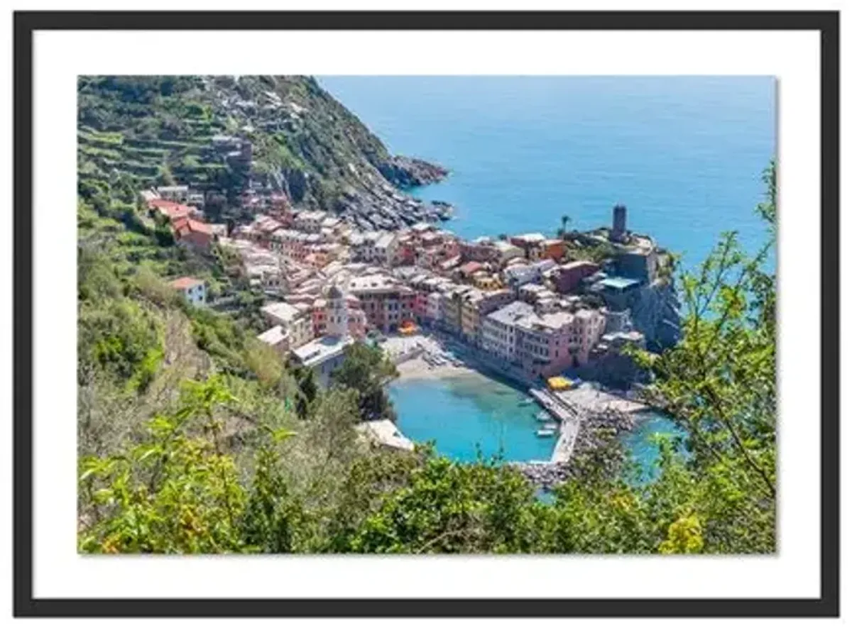 Richard Silver - Cinque Terre Waterfront - Black