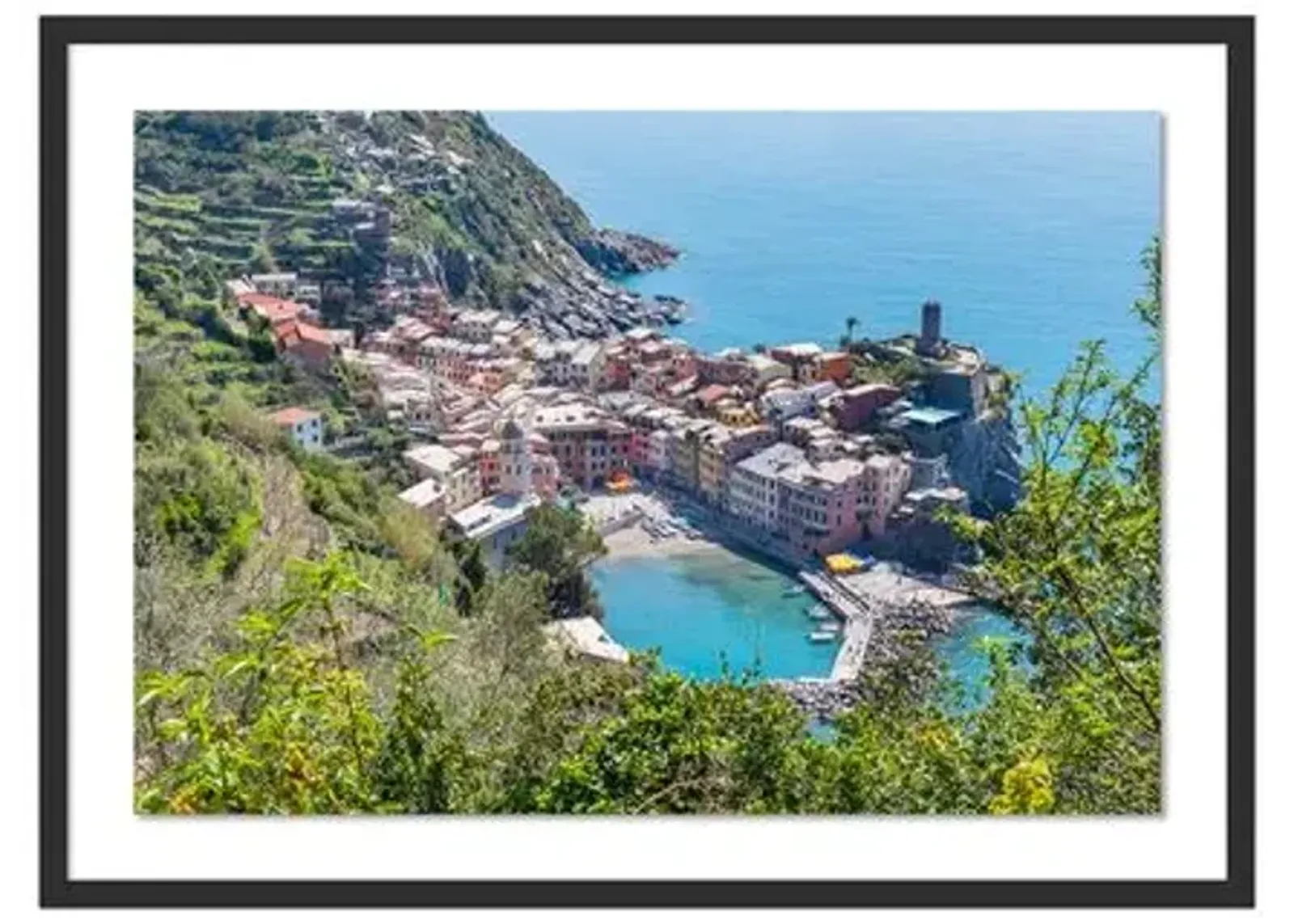 Richard Silver - Cinque Terre Waterfront - Black