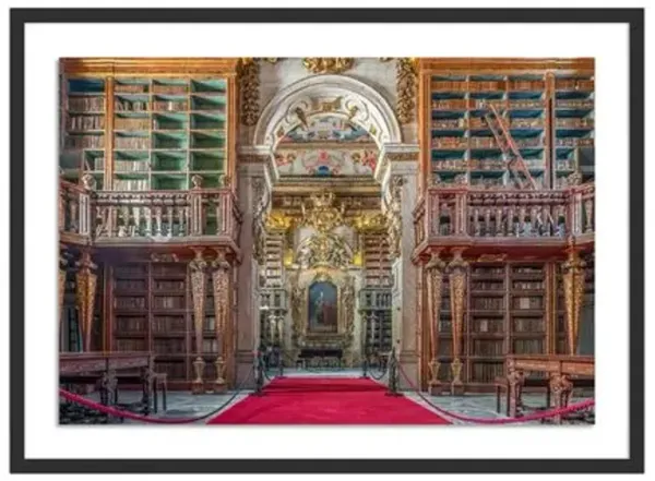 Richard Silver - Coimbra Library Photograph - Black