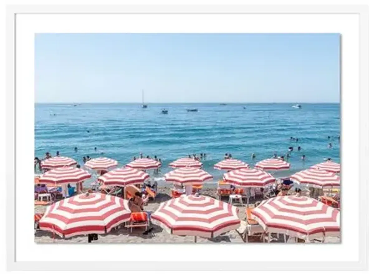 Richard Silver - Ischia Beach Umbrellas - White