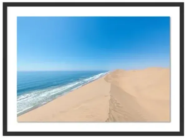 Richard Silver - Namibia Dunes and Ocean Photograph - Black